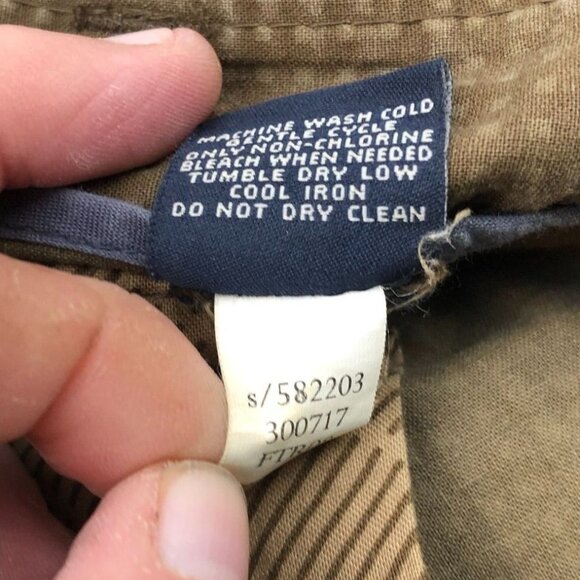 Old Navy Surplus Men Shorts Size 38 Chino Dotted Classic Casual Flat Front Brown - Picture 9 of 11